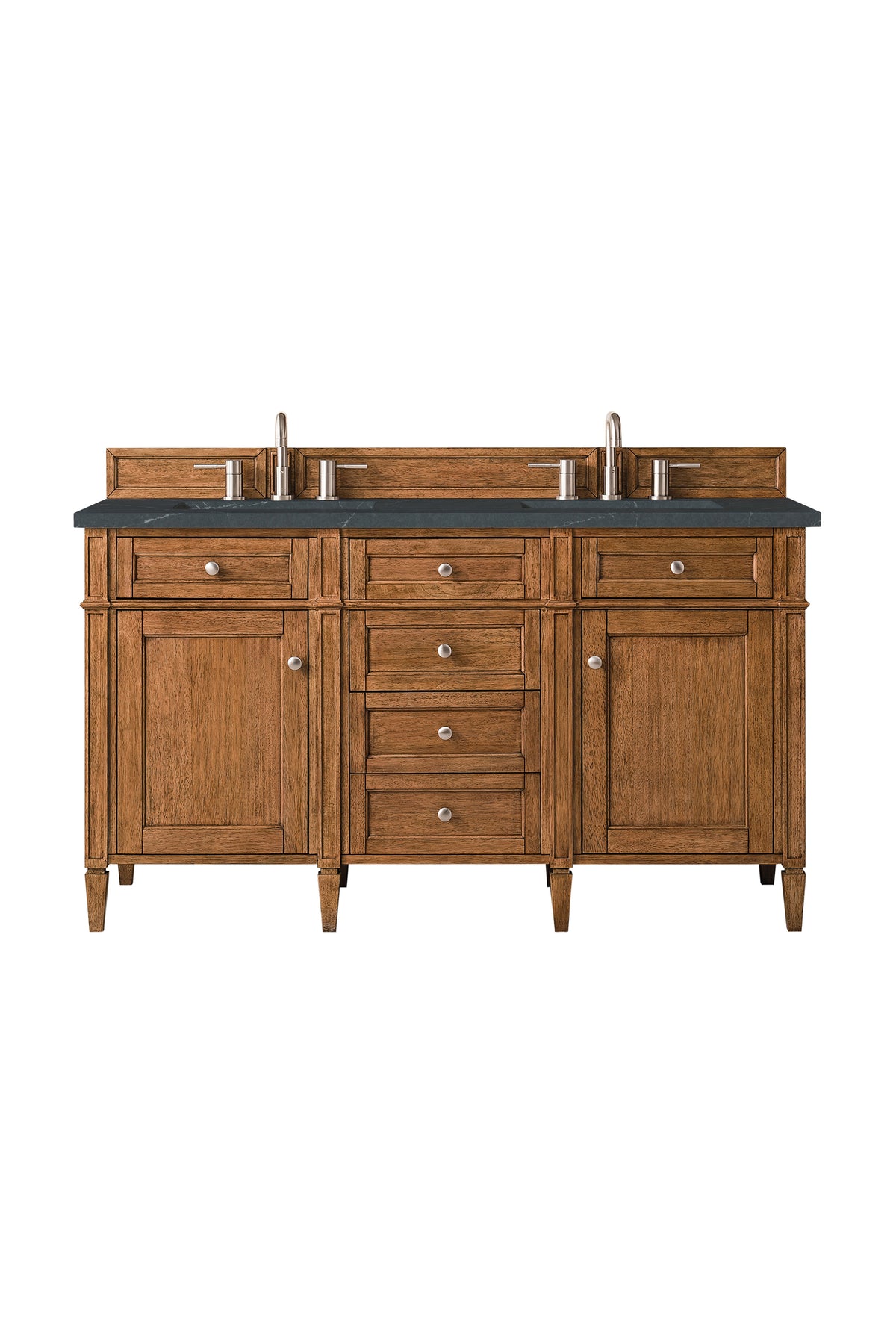 James Martin Brittany 60" Double Bathroom Vanity, Saddle Brown