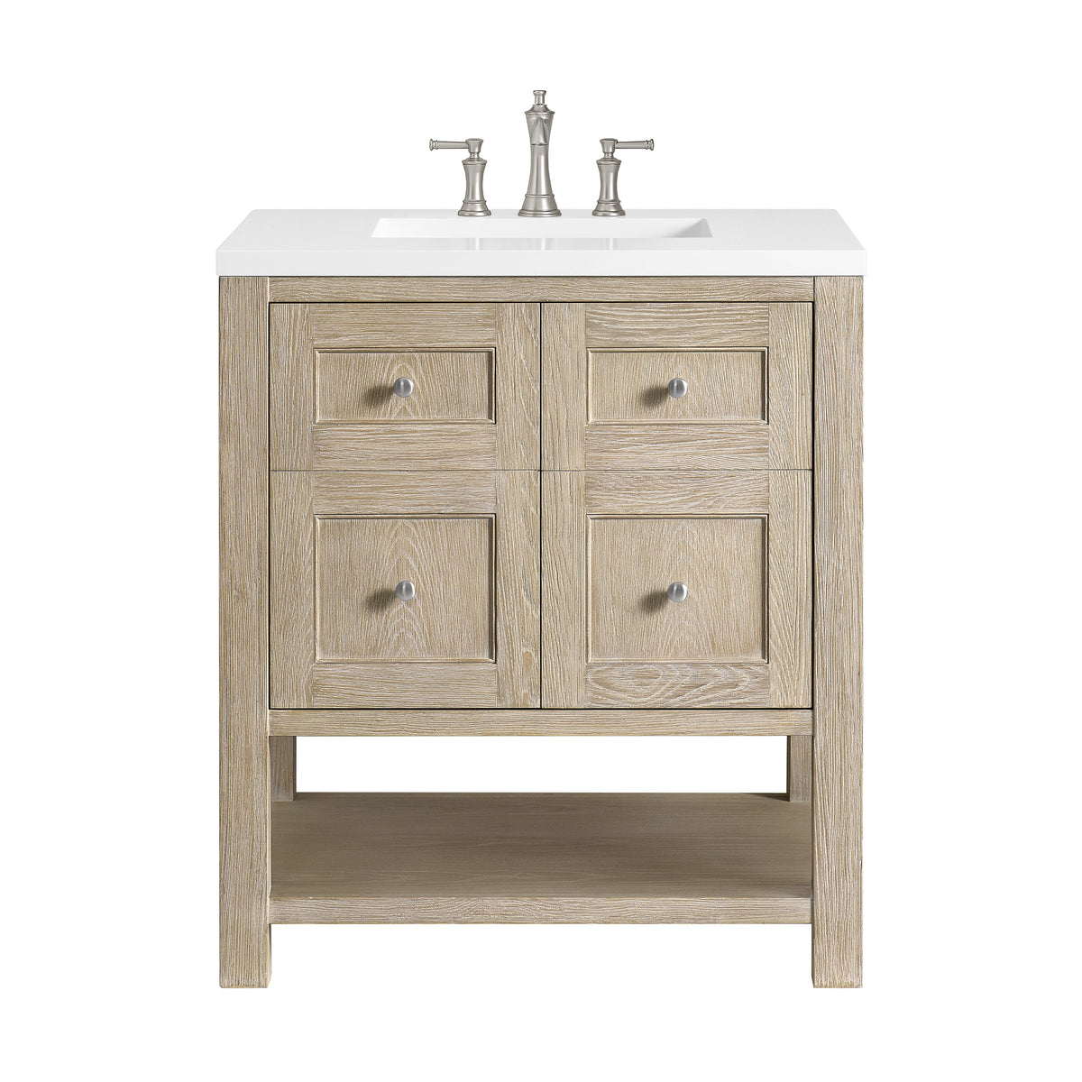 James Martin Breckenridge 30" Single Bathroom Vanity, Whitewashed Oak
