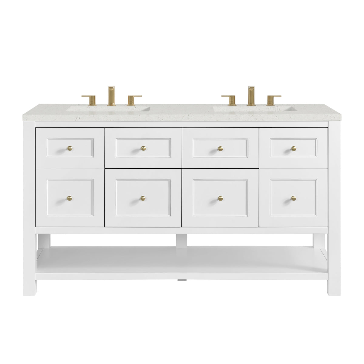 James Martin Breckenridge 60" Double Bathroom Vanity, Bright White