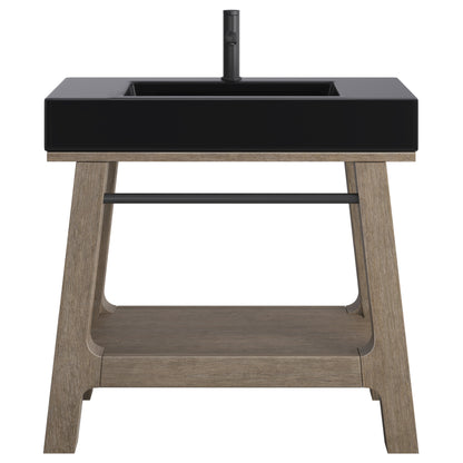 James Martin Auburn 36" Single Console Vanity, Weathered Timber
