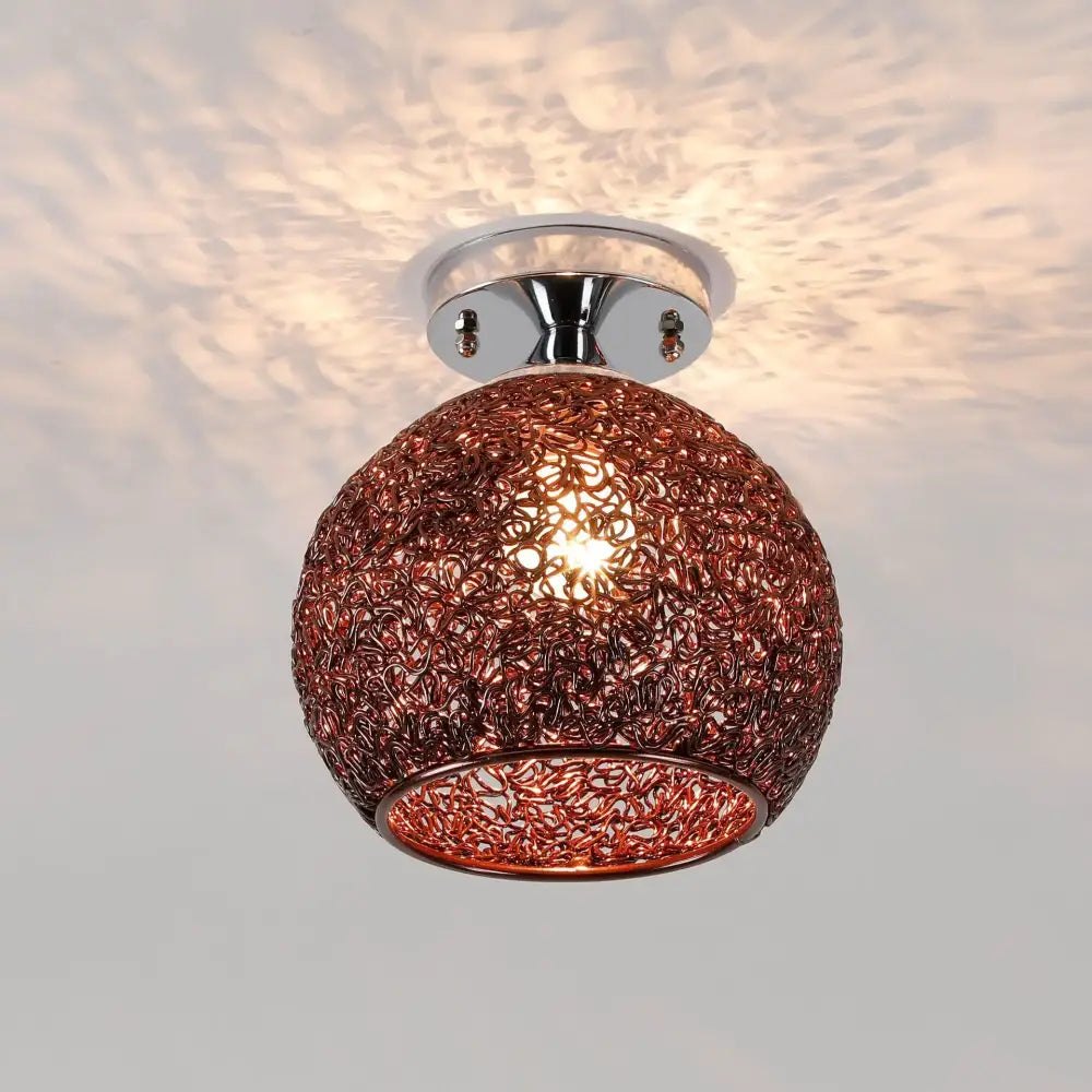 Lace pattern glass ball led ceiling lights for living room
