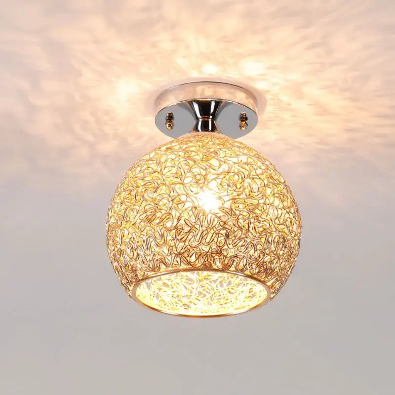 Lace pattern glass ball led ceiling lights for living room