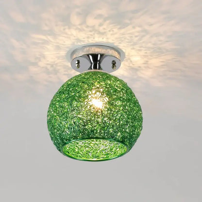 Lace pattern glass ball led ceiling lights for living room