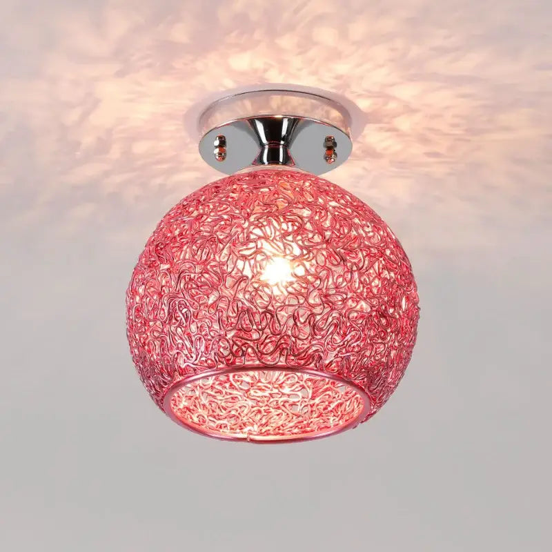 Lace pattern glass ball led ceiling lights for living room
