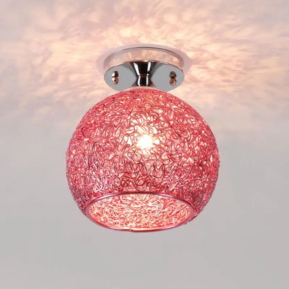 Lace pattern glass ball led ceiling lights for living room