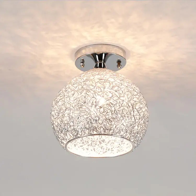 Lace pattern glass ball led ceiling lights for living room