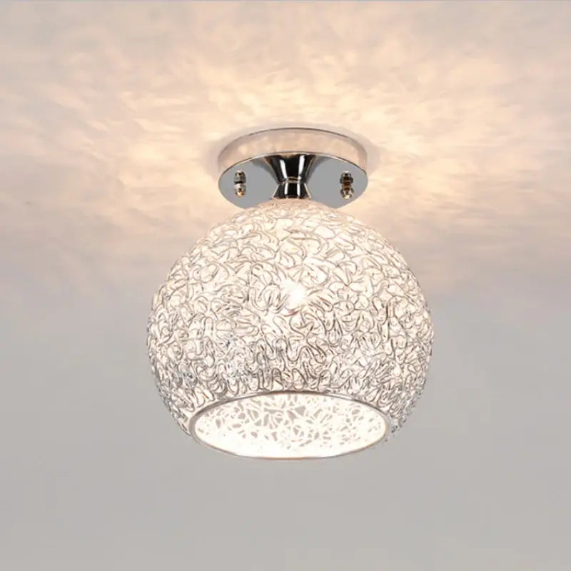 Lace pattern glass ball led ceiling lights for living room