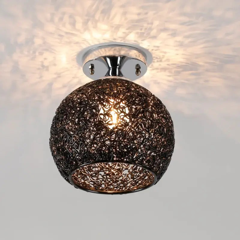 Lace pattern glass ball led ceiling lights for living room