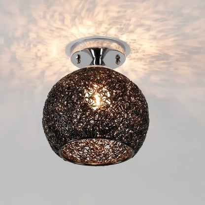 Lace pattern glass ball led ceiling lights for living room