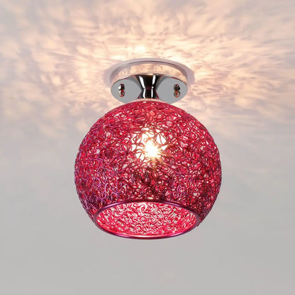 Lace pattern glass ball led ceiling lights for living room