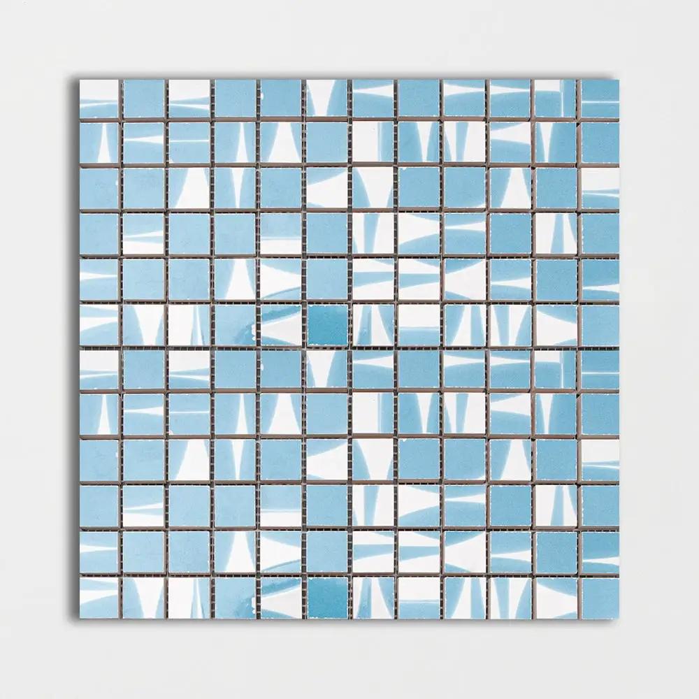 Lagoon Glossy 1x1 Ceramic Mosaics 12x12