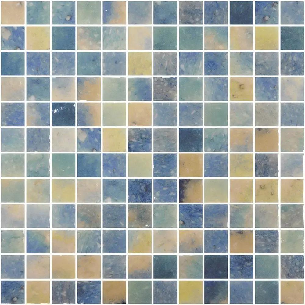 Lake Blend Glossy 1x1 Glass Mosaics 12x18