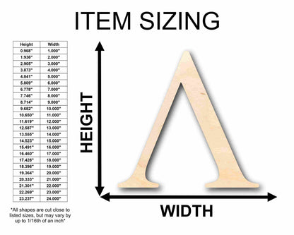 Unfinished Wood Lambda Silhouette - Craft- up to 46" DIY