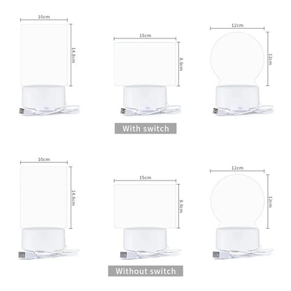 DecorBites™ Lamps for Desk Decoration USB DC5V Note/ Message Board With Pen Table Lamp Luminaria De Mesa Indoor Bedside Night Light
