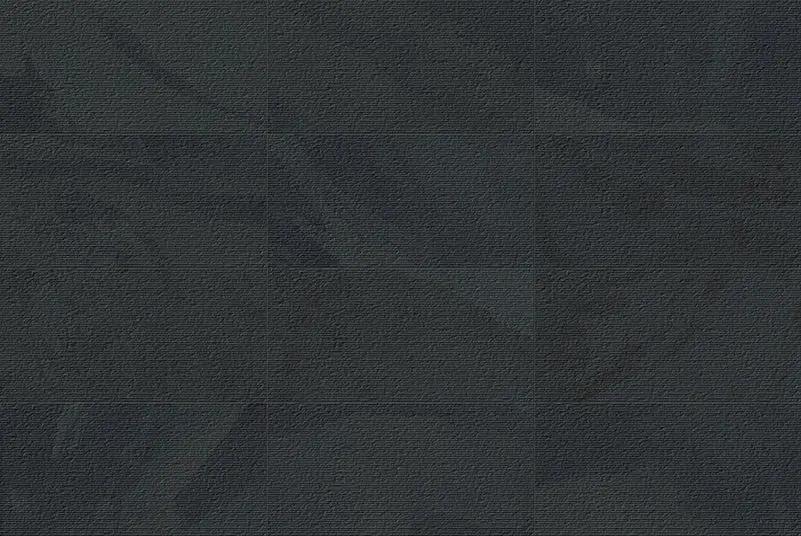 Veneer World Atelier Essence Combed Montauk Black Slate Look Porcelain Tiles 12x24