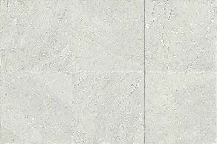 Frontier20 Montauk White Slate Look Porcelain Pavers 12x12