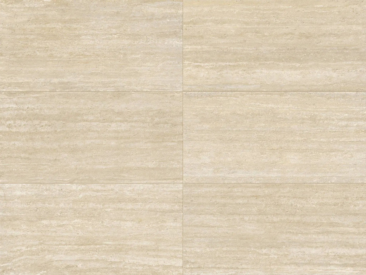Frontier20 Travertine Vein Cut Beige Look Porcelain Pavers 24x48