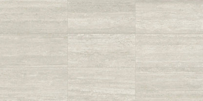 Trail Vein Cut Grey Herringbone Travertine Look Porcelain Mosaics 12x12