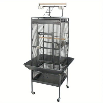 DecorBites™ Large 61" Bird Cage - Non-Toxic Steel, Easy Assembly