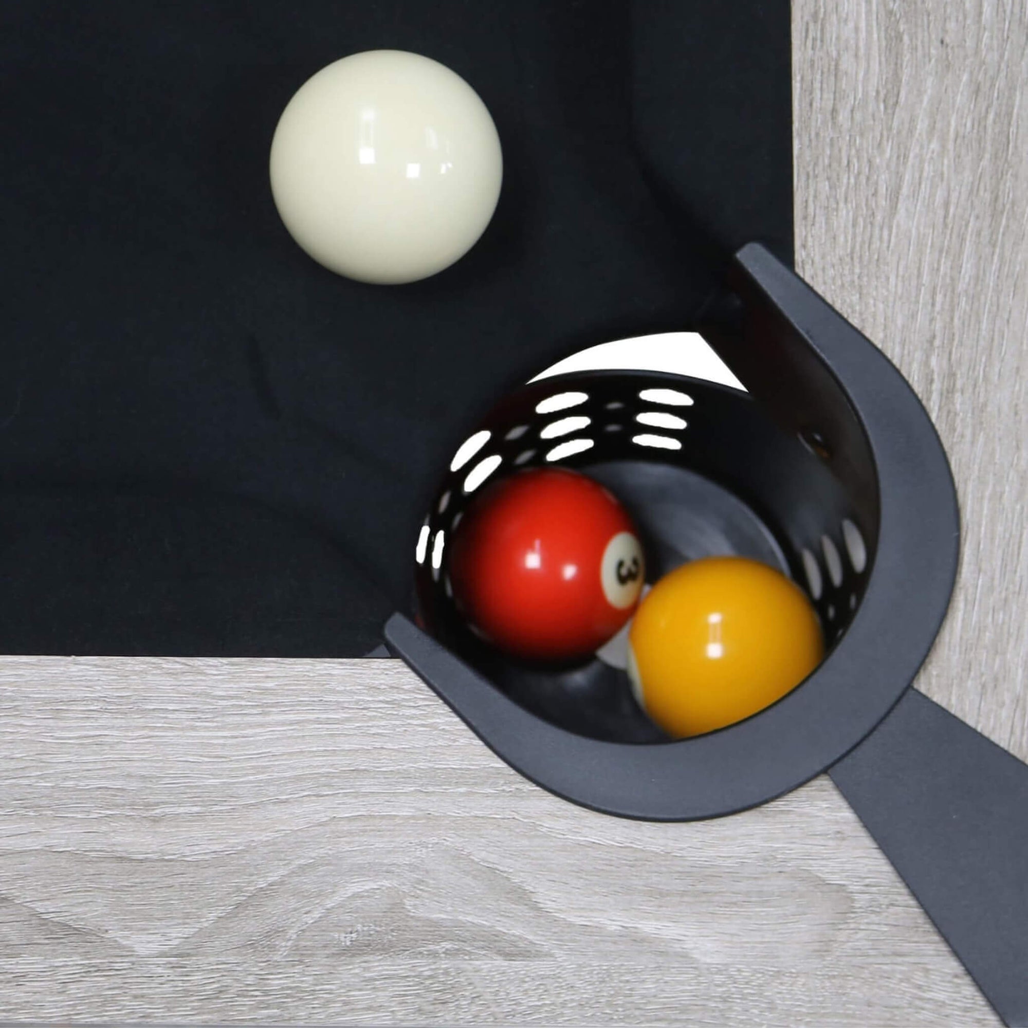 Large 84-Inch Rustic Gray Pool Table With Cues, Balls And X-Legs (SAK5 ...
