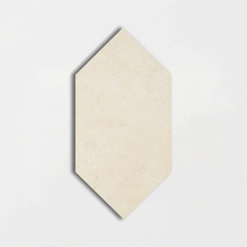 Jerusalem Light Honed Large Picket Waterjet Limestone Waterjet Mosaics 6x12