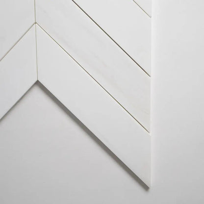 Large Trapeze Bianco Dolomiti Honed Marble Waterjet Decos 13 7/16x13 7/16