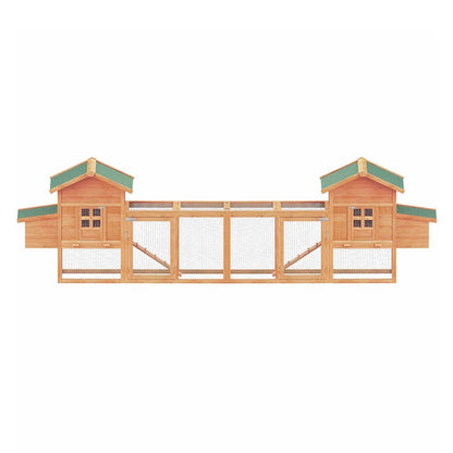 Large 160-Inch Wooden Backyard Hen Chicken Coop Enclosure W/ Nest Box & Run (SAK96451)