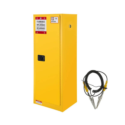 Large Yellow Heavy-Duty Flammable Welded Fireproof Storage Cabinet, 35-Inch (SAK52837)
