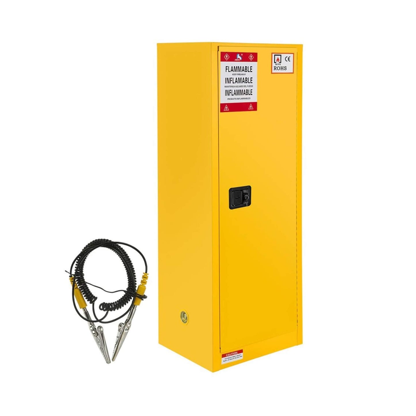 Large Yellow Heavy-Duty Flammable Welded Fireproof Storage Cabinet, 35-Inch (SAK52837)