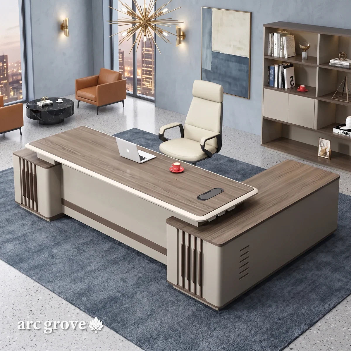 Lauder · Modern L-Shaped Executive Desk
