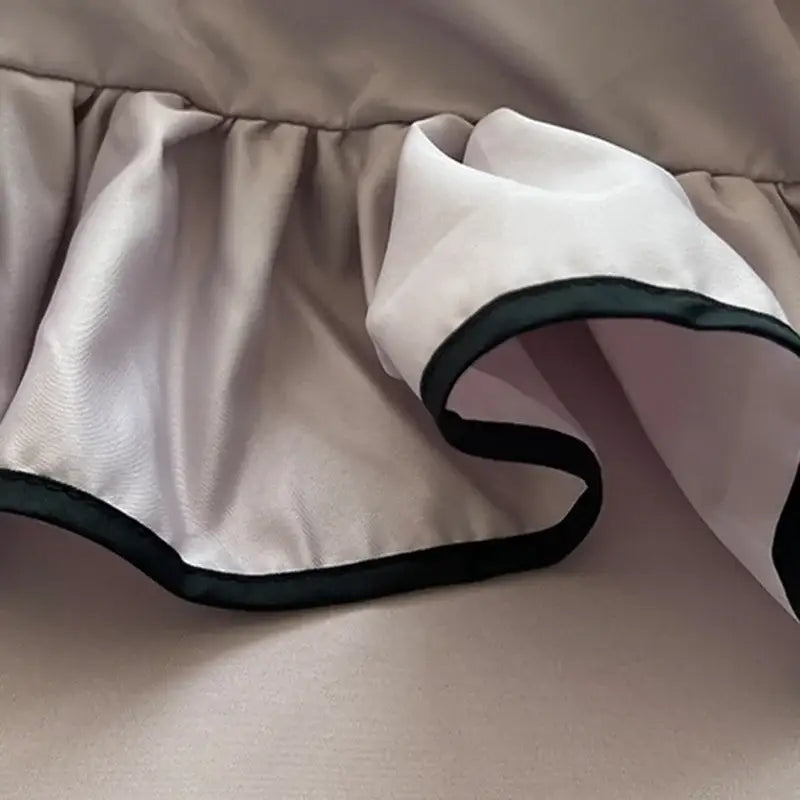 Lavender and black cooling silky ruffled bedding set bedroom decor