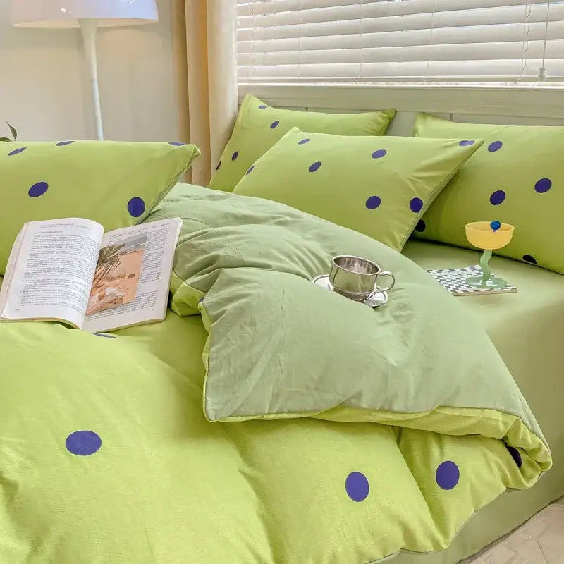 Lavender and pink floral cotton bedding set bedroom cozy pattern printed