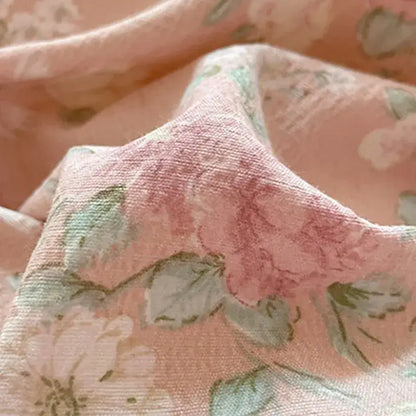 Lavender floral textured cotton bedding set bedroom quilt