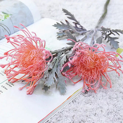 Lavender & orange artificial crab claw branch wedding decor living room