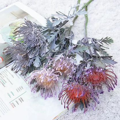 Lavender & orange artificial crab claw branch wedding decor living room