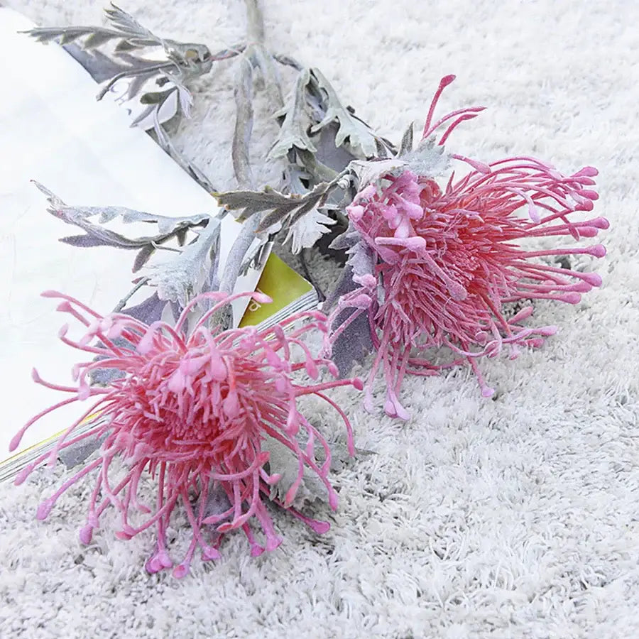 Lavender & orange artificial crab claw branch wedding decor living room