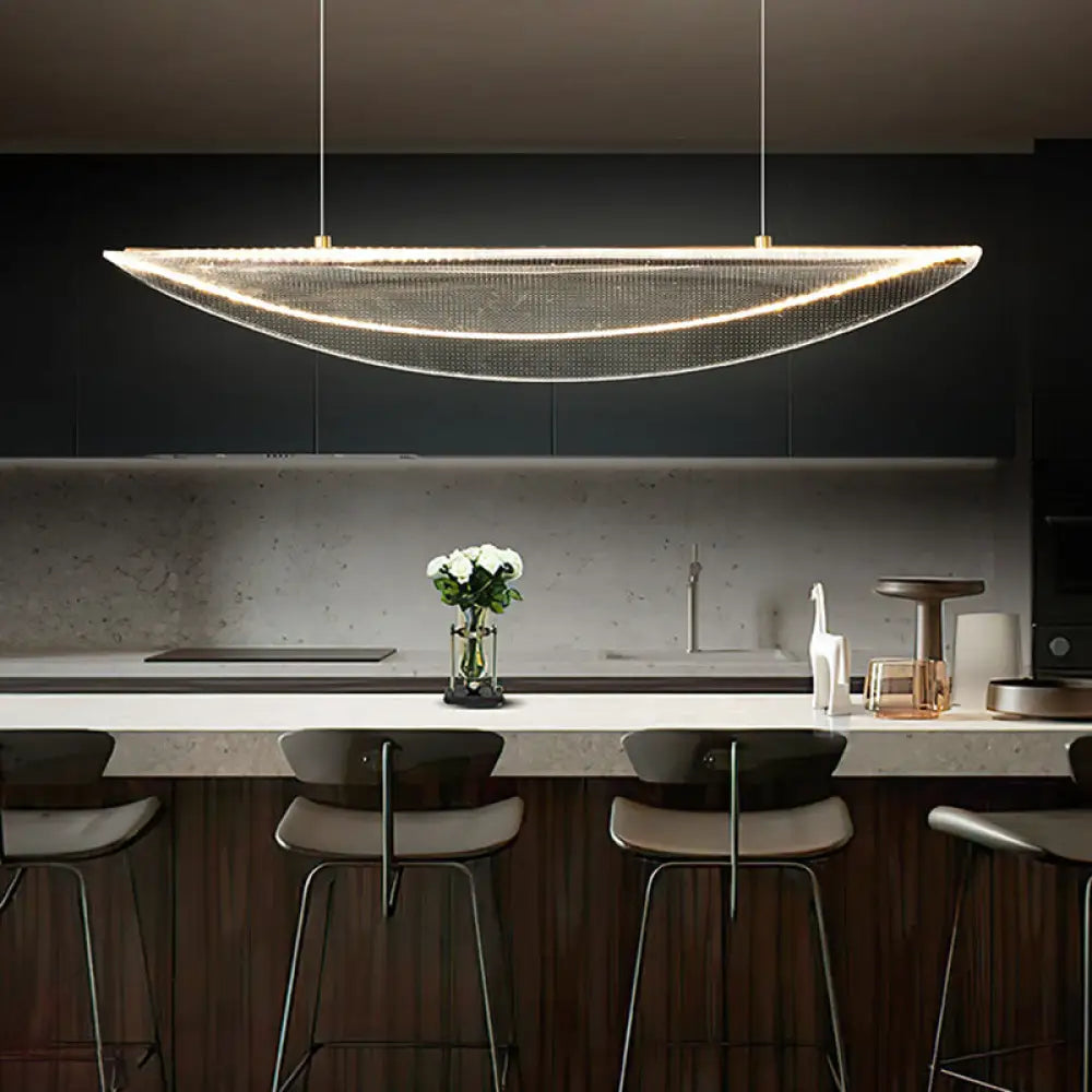 DecorBites™ Leaf Shaped Acrylic LED Suspension Light - Natural Elegance for Dining Room