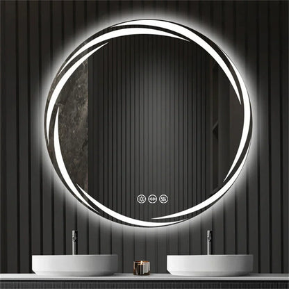 DecorBites™ LED Backlit Round Bathroom Vanity Mirror