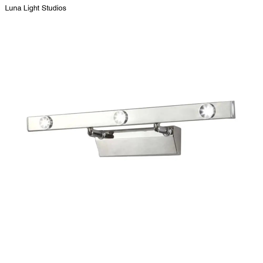 DecorBites™ LED Bathroom Vanity Lamp with Stainless Steel Shade - Chrome Wall Light Fixture, Warm/White Light