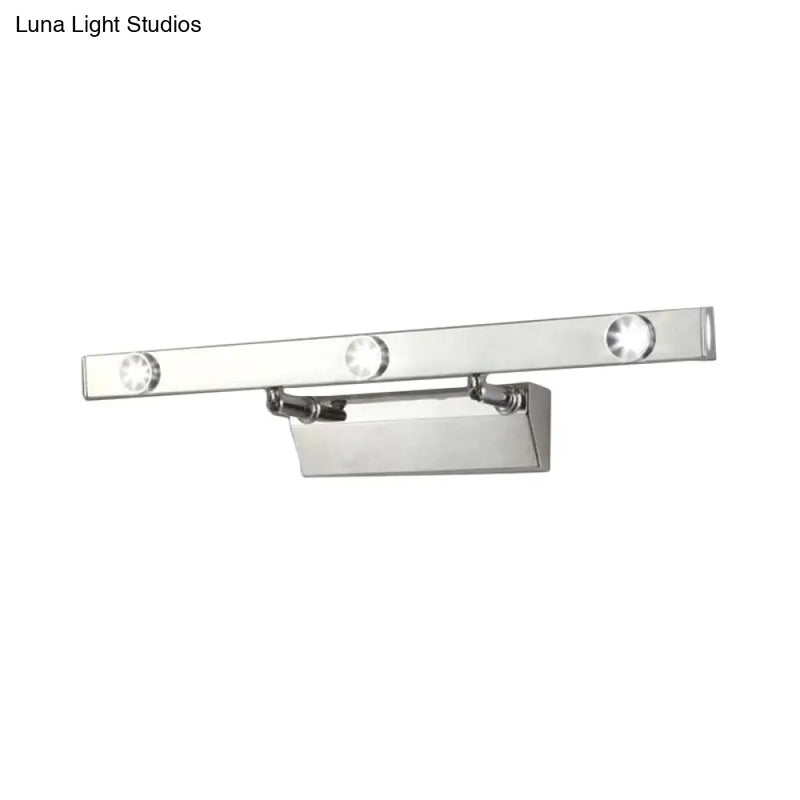 DecorBites™ LED Bathroom Vanity Lamp with Stainless Steel Shade - Chrome Wall Light Fixture, Warm/White Light