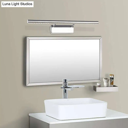 DecorBites™ LED Bathroom Wall Lamp in Chrome - Cylinder Vanity Lighting with Warm/White Light, 10"/16" L