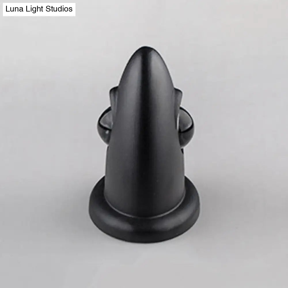 DecorBites™ LED Bedroom Wall Sconce Lamp with Contemporary Triangle Aluminum Shade and Black/White Finish in White/Warm Lighting