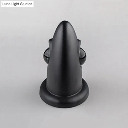 DecorBites™ LED Bedroom Wall Sconce Lamp with Contemporary Triangle Aluminum Shade and Black/White Finish in White/Warm Lighting
