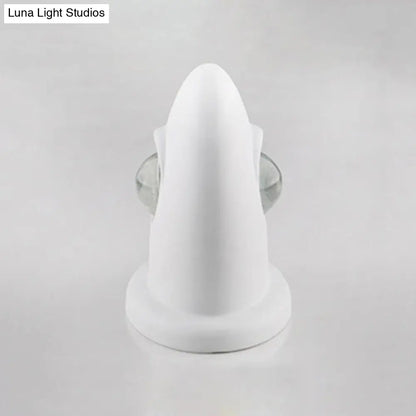 DecorBites™ LED Bedroom Wall Sconce Lamp with Contemporary Triangle Aluminum Shade and Black/White Finish in White/Warm Lighting