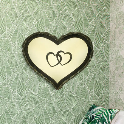 DecorBites™ LED Bedroom Wall Sconce with Heart-Shaped Crystal Shade in Warm/White Light - Simple & Chic Wall Lighting Fixture
