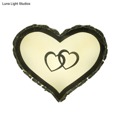 DecorBites™ LED Bedroom Wall Sconce with Heart-Shaped Crystal Shade in Warm/White Light - Simple & Chic Wall Lighting Fixture