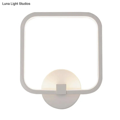 DecorBites™ LED Bedside Wall Light White Sconce with Square Acrylic Shade - Choose Your Light Tone