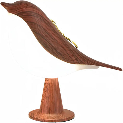 Art deco wooden bird lamp rechargeable bedroom nightlight