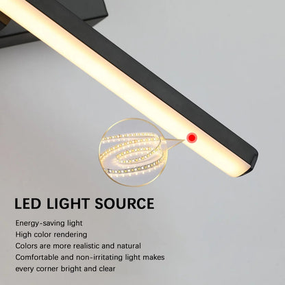 DecorBites™ Led Black Rechargeable 330 Rotated Wall Sconce