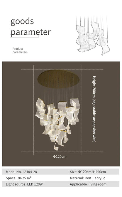 DecorBites™ LED Ceiling Chandelier for Modern Home
